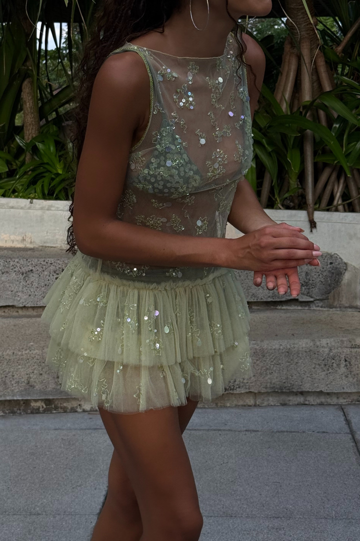 Trophy Tulle Mini Dress