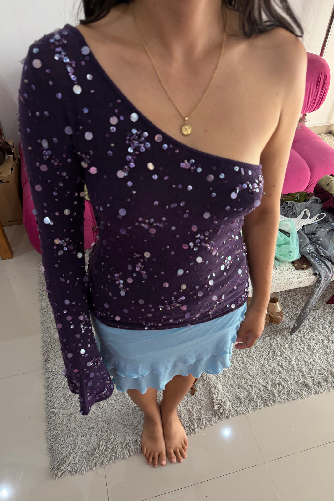 SAMPLE - One Shoulder Top - Size S-M