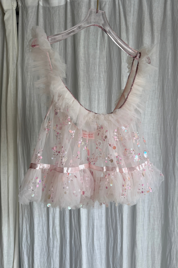 SAMPLE - BABY DOLL BEADED TOP - SIZE S