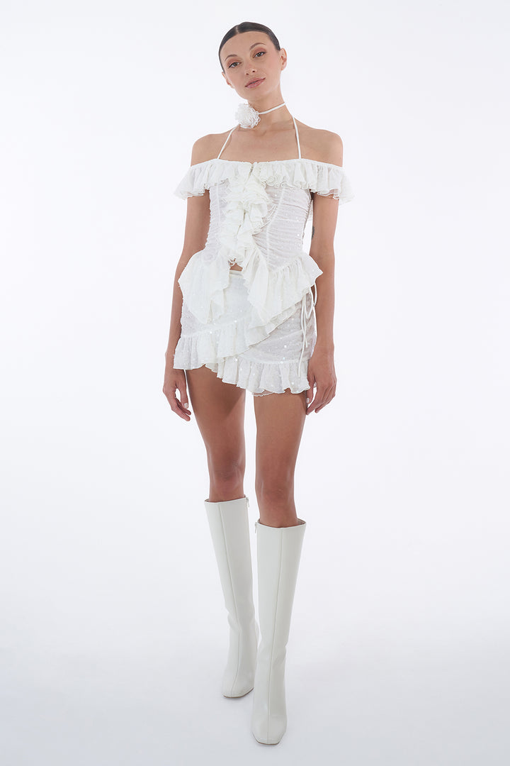Fleurie Frill Mini Skirt - Made to Order