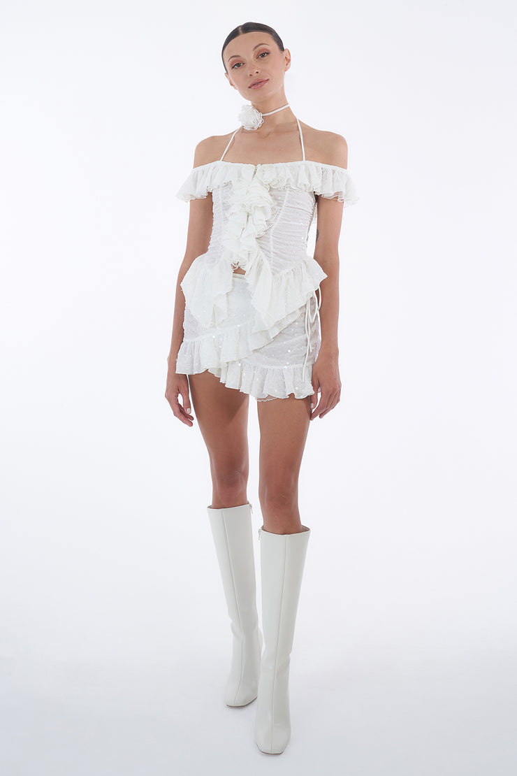 Fleurie Frill Mini Skirt - Made to Order