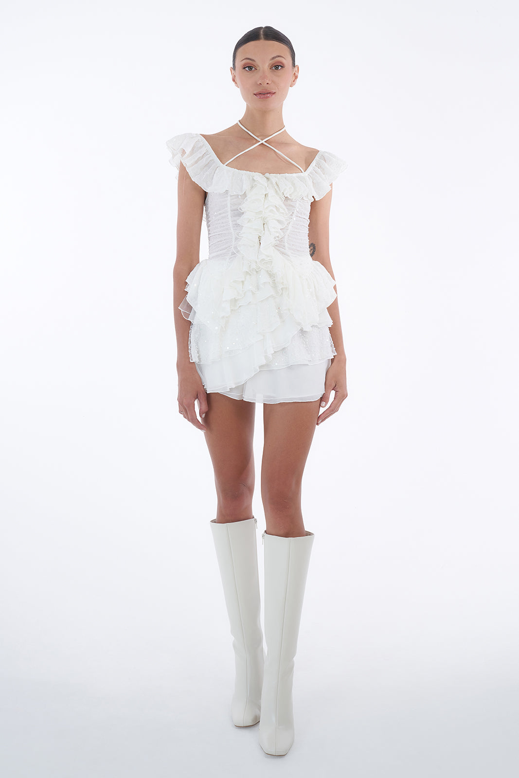 Pètale Ruffle Mini Skirt - Made to Order