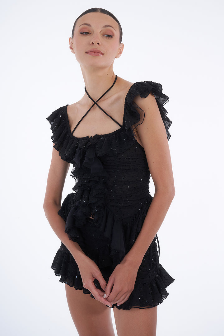 Fleurie Frill Mini Skirt - Made to Order