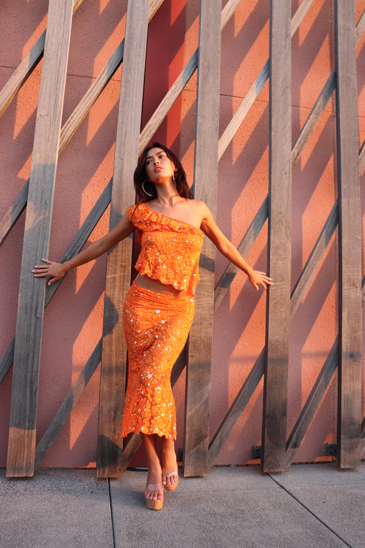 Flame Midi Skirt